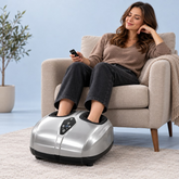 AirStep Foot Massager Machine with Heat – Electric Shiatsu Foot Massager with Rollers, Deep Kneading Massage for Feet