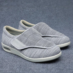 Womens Orthopedic Walking Shoes with Adjustable Straps and Air Cushion Midsole, Extra Wide