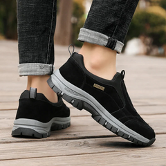 Slip-On Hiking Shoes with Arch Support and Rubber Sole, Forefoot Cushioning