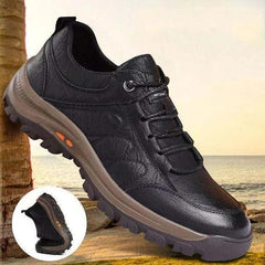 Mens Arch Support Slip-On Shoes with Foam Padded Interior and Rubber Grip Outsole