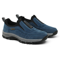 Slip-On Hiking Shoes with Arch Support and Rubber Sole, Forefoot Cushioning