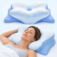 Cervical Support Pillow for Neck, Ergonomic Contour Memory Foam, Side & Back Sleeper Pillow - CerviRest