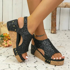 Women's Wedge Sandals with Arch Support and Toe Separator Design