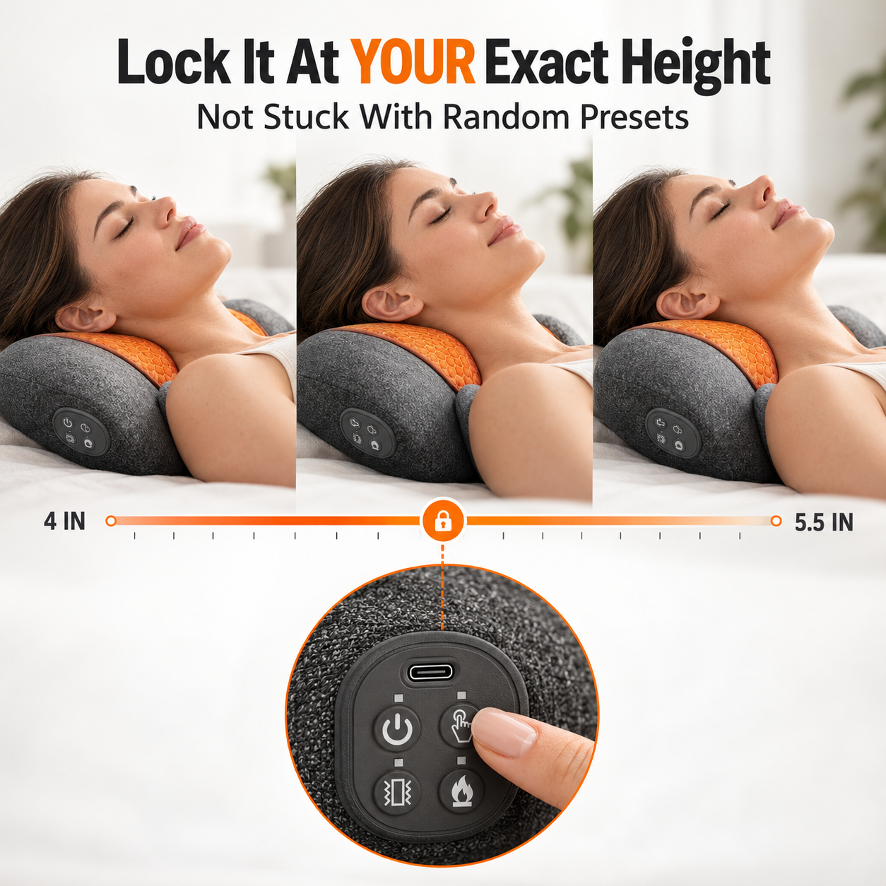 AirNeck Neck Massager with Heat – Vibrating Neck Massager Pillow with Electric Stretch, Cordless Cervical Neck Stretcher