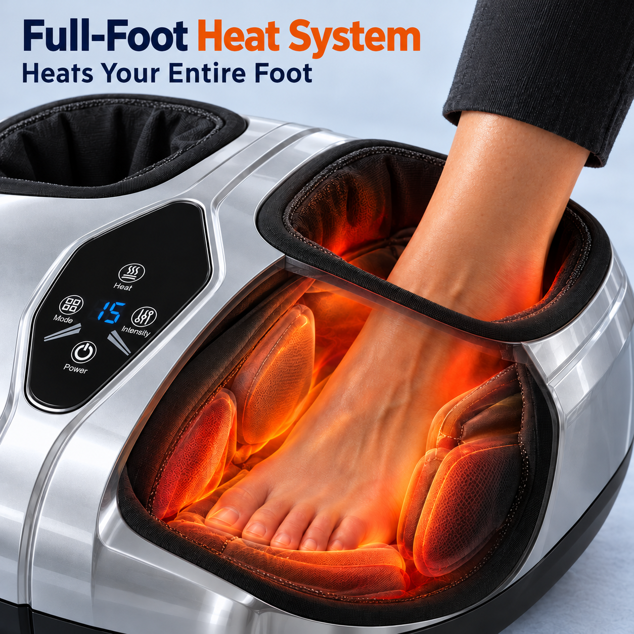 AirStep Foot Massager Machine with Heat – Electric Shiatsu Foot Massager with Rollers, Deep Kneading Massage for Feet
