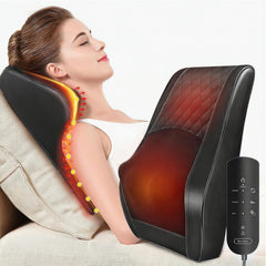 Electric Back Massager with Heat, Full Back & Neck Massage Pillow, 3D Kneading Shiatsu Massager for Back Pain, Lower Back, Shoulders
