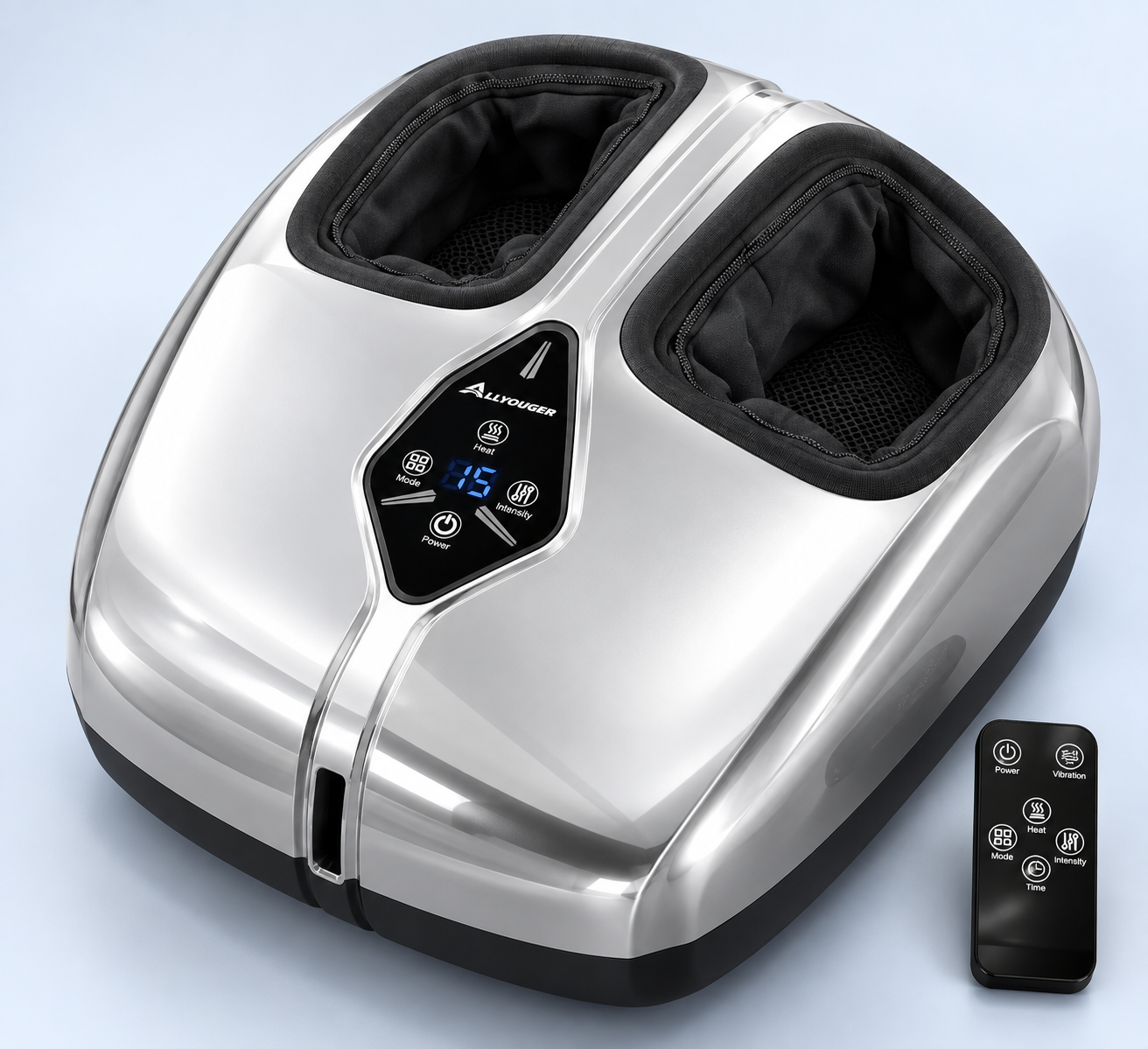 AirStep Foot Massager Machine with Heat – Electric Shiatsu Foot Massager with Rollers, Deep Kneading Massage for Feet