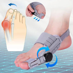 Bunion Corrector with Adjustable 3D Knob and Heel Strap, Universal Size