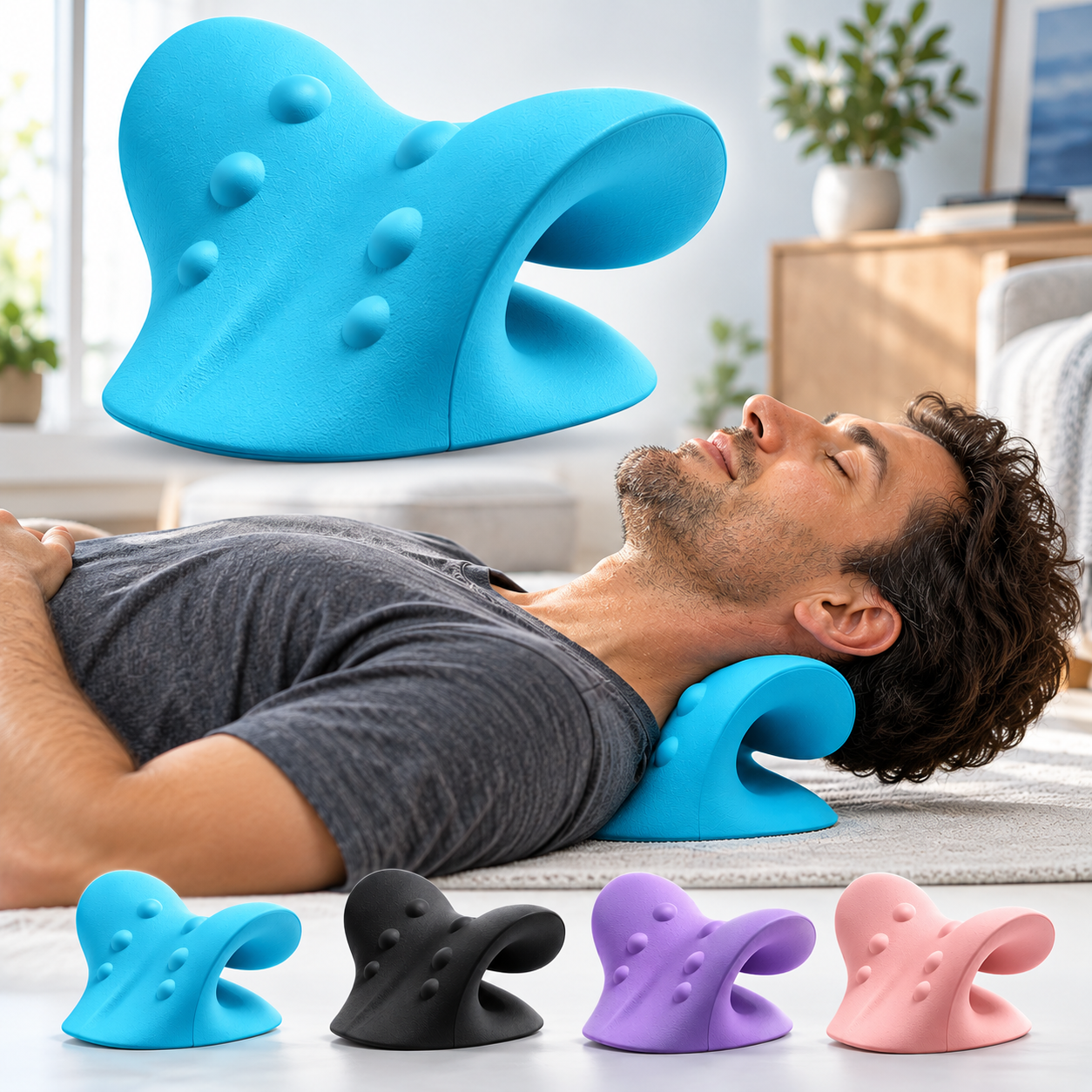 UnHunch Neck Cloud Stretcher Device – Cervical Stretcher and Support Pillow for Neck and Shoulders, Shoulder and Neck Relaxer