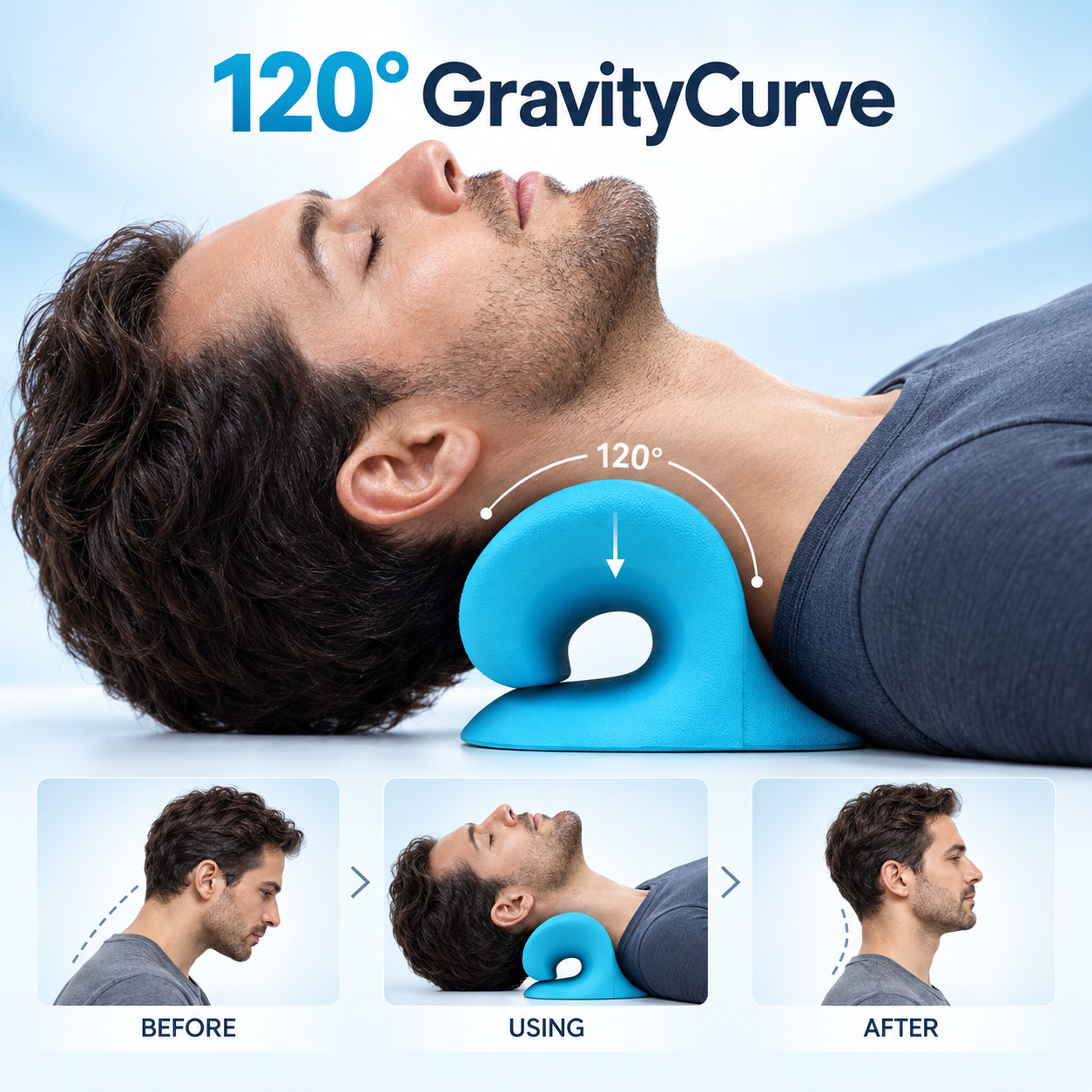 UnHunch Neck Cloud Stretcher Device – Cervical Stretcher and Support Pillow for Neck and Shoulders, Shoulder and Neck Relaxer