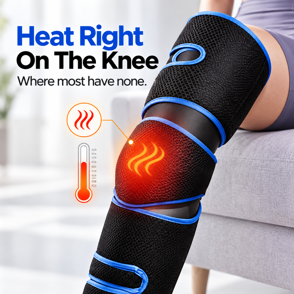 LegEez Leg Massager with Air Compression and Heat, Electric Foot Massager Machine for Feet, Calves and Legs