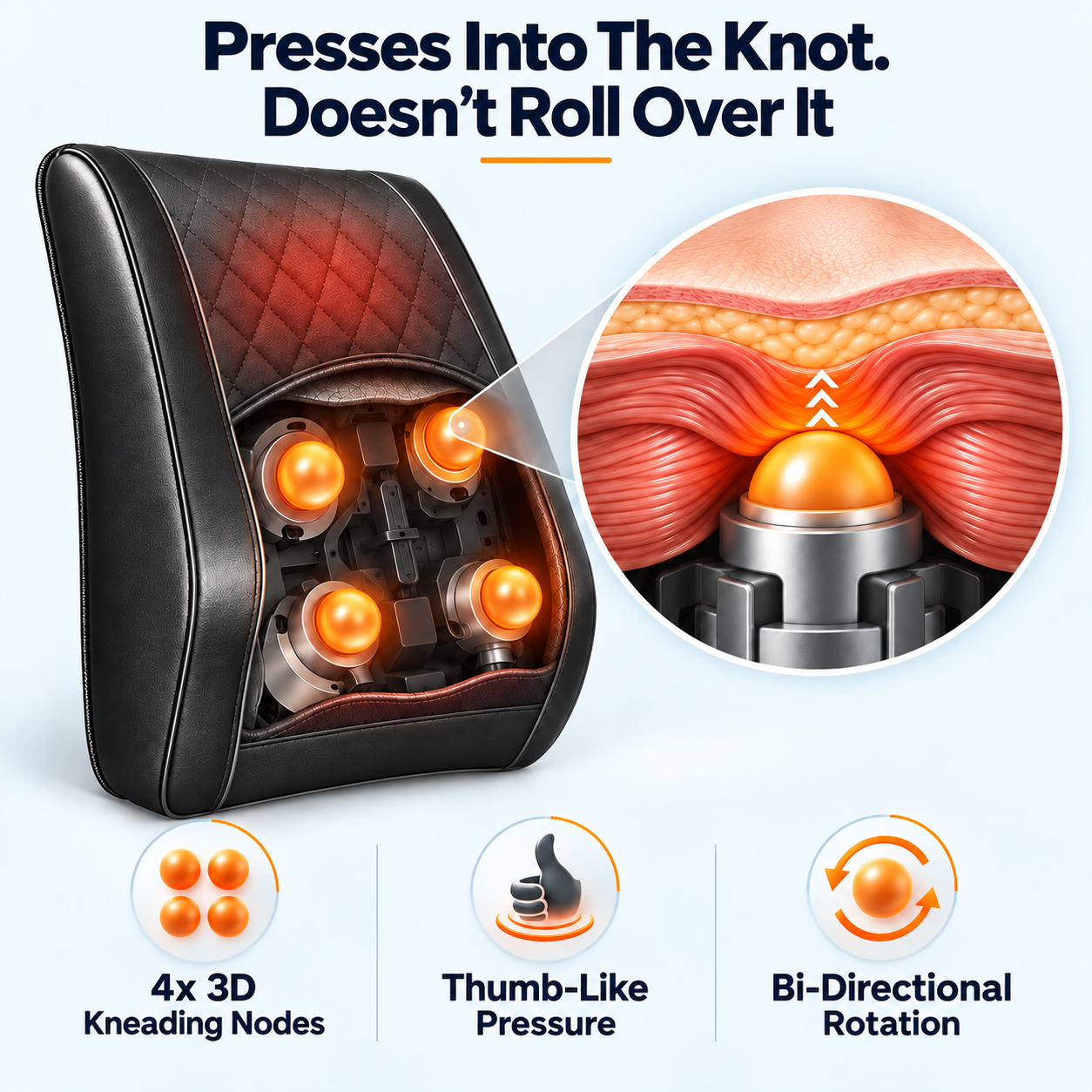 Electric Back Massager with Heat, Full Back and Neck Massage Pillow, 3D Kneading Shiatsu Massager for Back Pain, Lower Back, Shoulders