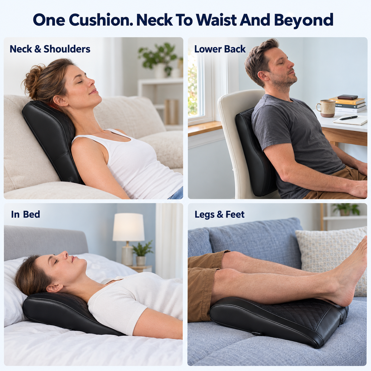 Electric Back Massager with Heat, Full Back and Neck Massage Pillow, 3D Kneading Shiatsu Massager for Back Pain, Lower Back, Shoulders
