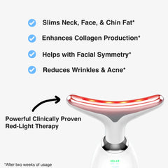 7-Color LED Face & Neck Massager - Sculpt, Tighten & Revitalize Skin - LumiLift