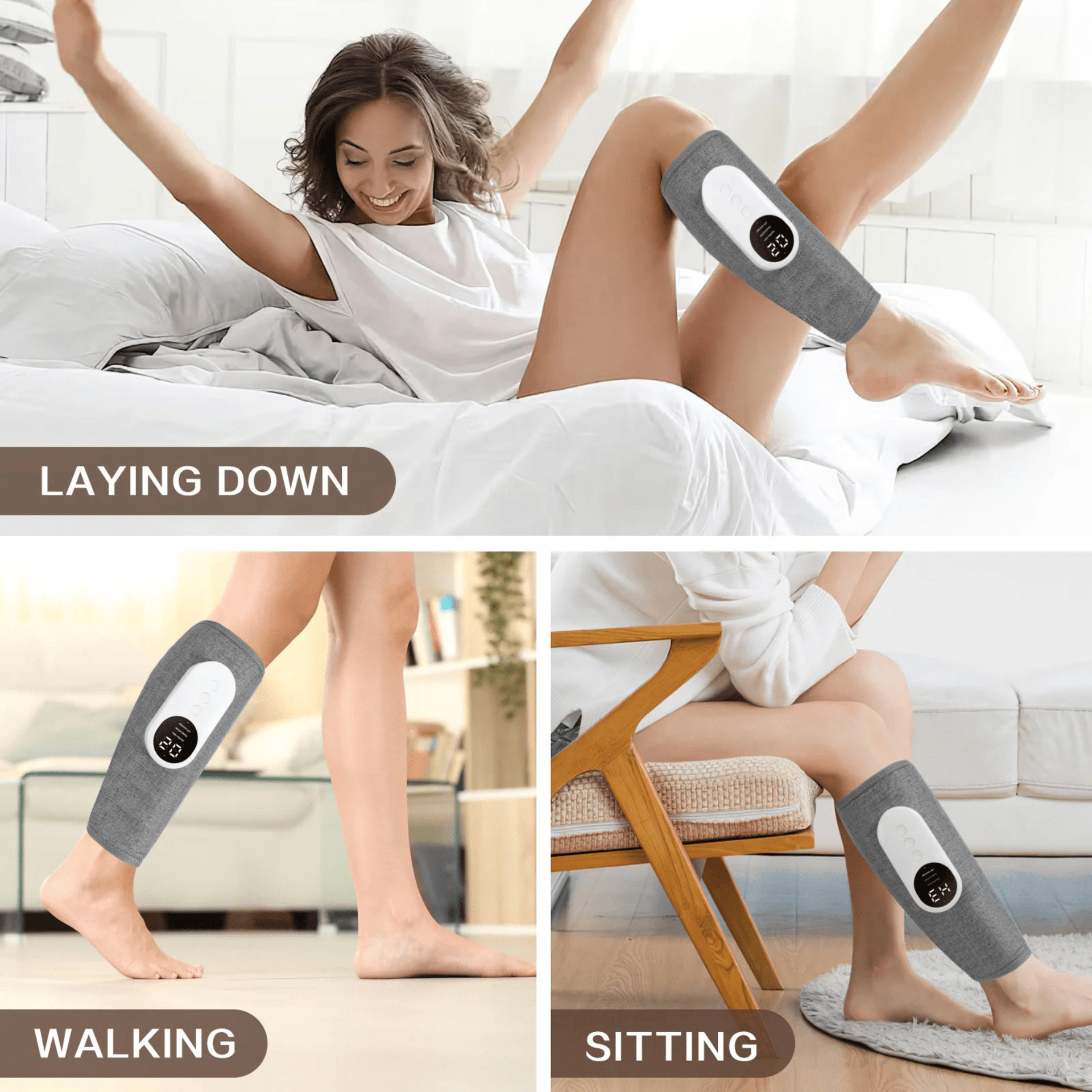 Wireless Leg Massager For Circulation And Pain Relief With Heat
