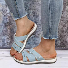 Women's Toe Sandals with Three-Arch Support and Adjustable Strap, Non-Slip Sole