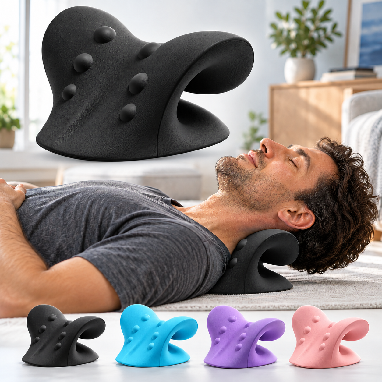 UnHunch Neck Cloud Stretcher Device, Cervical Stretcher and Support Pillow for Neck and Shoulders, Shoulder and Neck Relaxer
