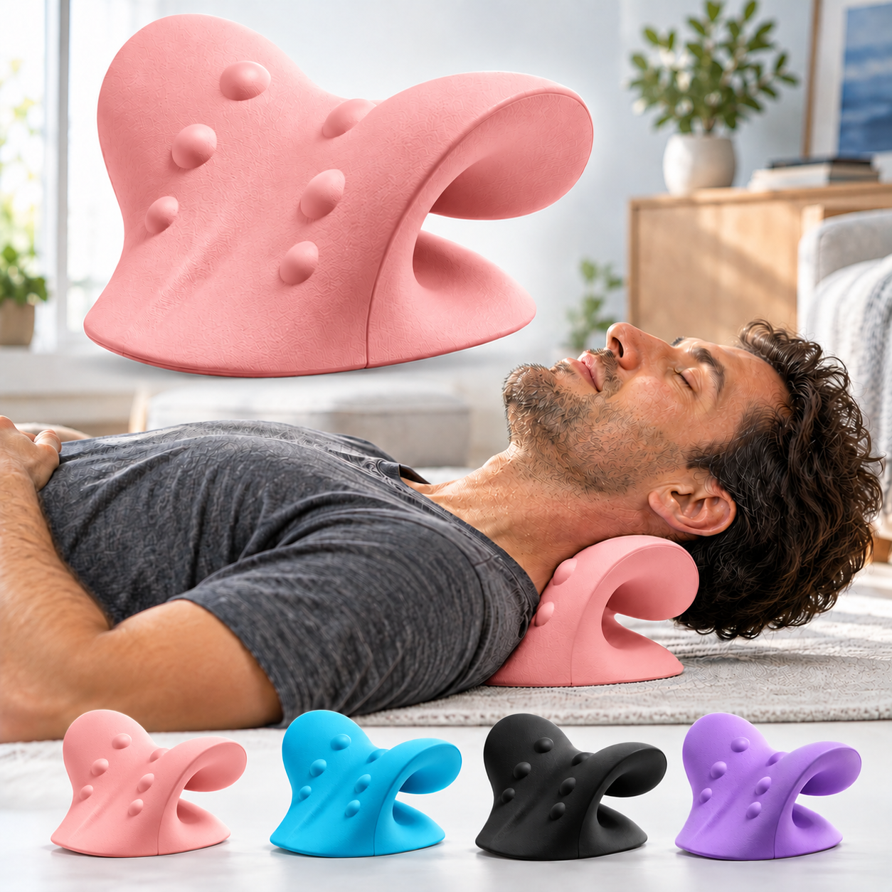 UnHunch Neck Cloud Stretcher Device, Cervical Stretcher and Support Pillow for Neck and Shoulders, Shoulder and Neck Relaxer
