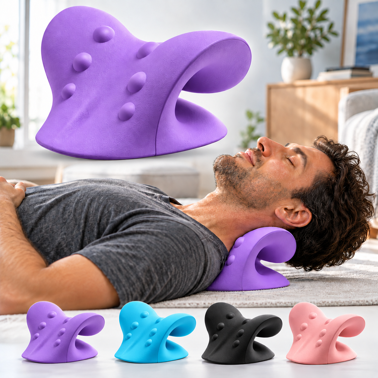 UnHunch Neck Cloud Stretcher Device, Cervical Stretcher and Support Pillow for Neck and Shoulders, Shoulder and Neck Relaxer