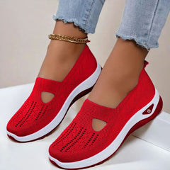 Breathable Slip On Shoes with Orthopedic Footbed and Cushioned Sole, Non-Slip Outsole