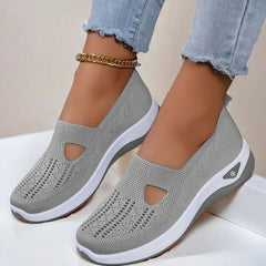 Breathable Slip On Shoes with Orthopedic Footbed and Cushioned Sole, Non-Slip Outsole