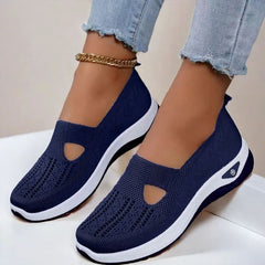 Breathable Slip On Shoes with Orthopedic Footbed and Cushioned Sole, Non-Slip Outsole