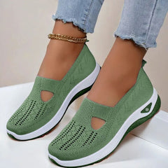 Breathable Slip On Shoes with Orthopedic Footbed and Cushioned Sole, Non-Slip Outsole