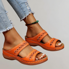 Women's Platform Sandals with Contoured Footbed and Adjustable Straps for Summer