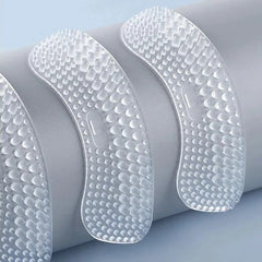 Heel Grip Inserts with Textured Massage Surface and Shock Absorption, 4 Thickness Options