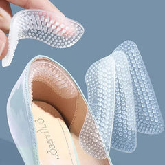 Heel Grip Inserts with Textured Massage Surface and Shock Absorption, 4 Thickness Options