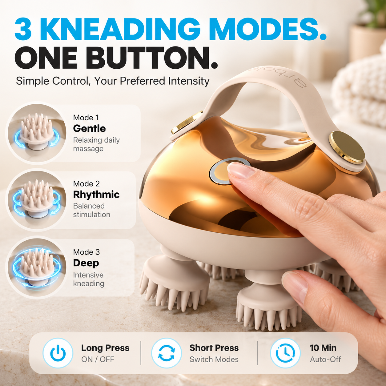 Blissol Electric Scalp Massager – Head Massager and Facial Massager Tool for Scalp, Face, Hair and Scalp Massager