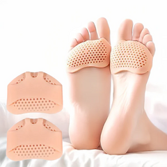 Gel Metatarsal Pads with Ventilation Pores and Flexible Cushioning, Washable