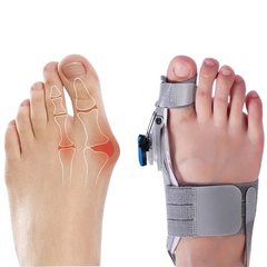 Bunion Corrector with Adjustable 3D Knob and Heel Strap, Universal Size